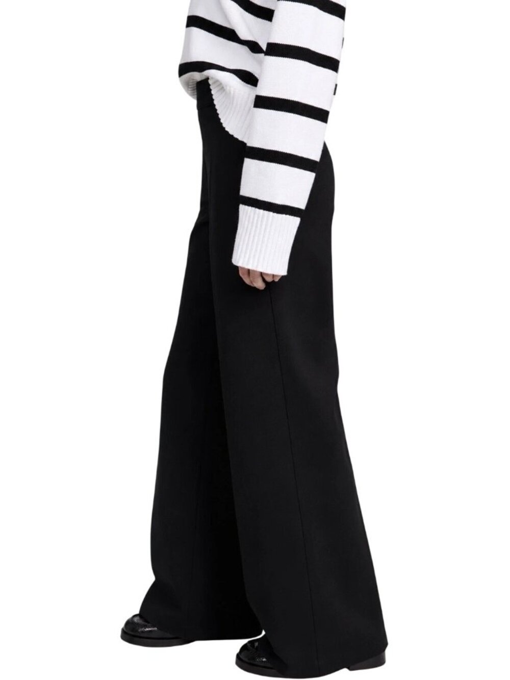 Spanx Perfect Chic Dress Pant Wide Leg Black Pull On Stretch Size 3X NWT
